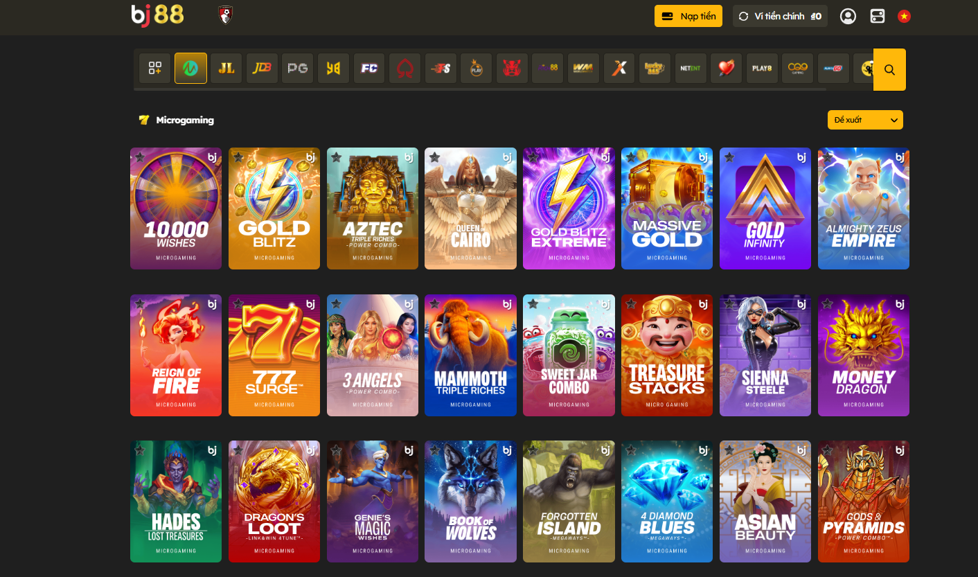 BJ88 - Nhà Cái Casino Uy Tín | Đá Gà Trực Tiếp Số 1 Năm 2025 37 Nhà cái BJ88 với đa dạng thể loại nổ hũ với nhiều nhà cung cấp khác nhau