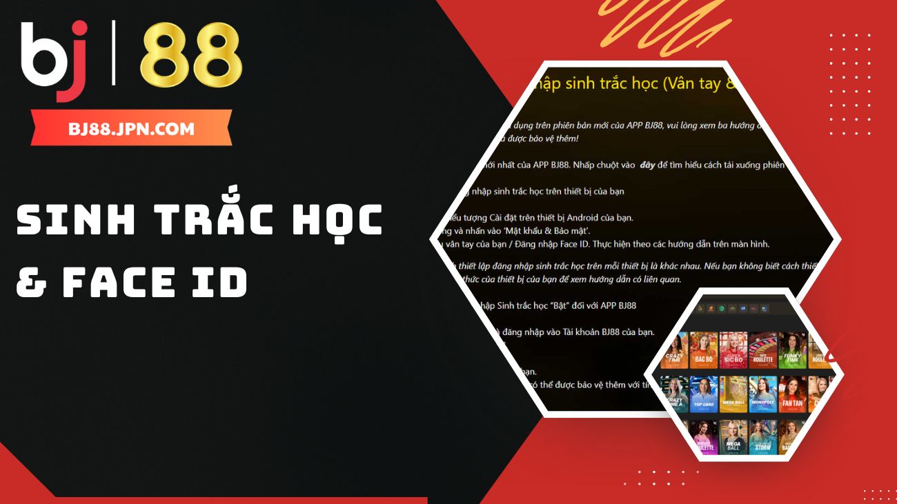 Cách đăng nhập sinh trắc học và Face Id